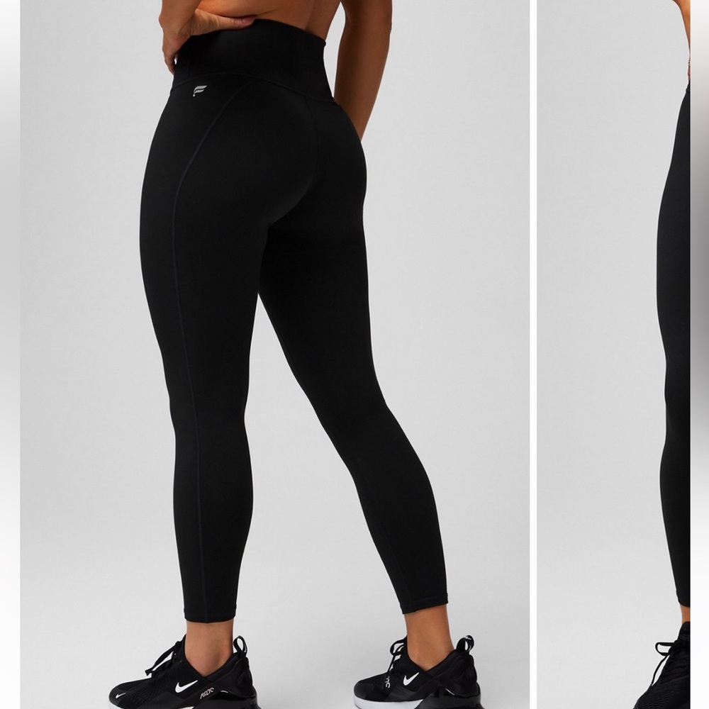 FABLETICS Black Powerhold High Waisted 7/8 Leggings - Size Medium